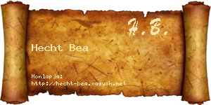 Hecht Bea névjegykártya